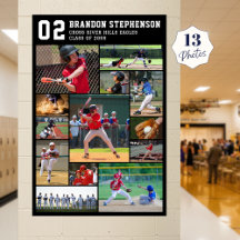 Baseballspieler Name Nummer 13 Fotocollage