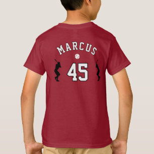Baseballspieler-Silhouette Name Nummer T-Shirt