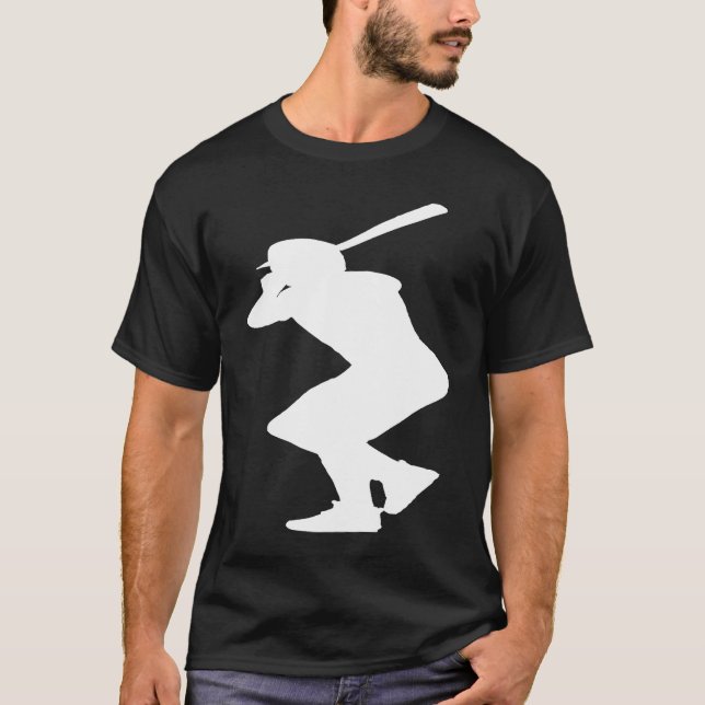 Baseballspieler-Silhouette T-Shirt (Vorderseite)