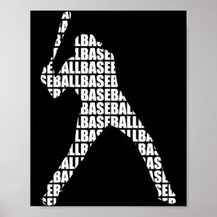 Baseballspieler Softballspieler Mannschaftssport L Poster