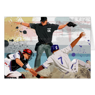 Baseballspielersafe an der Zuhauseplatte
