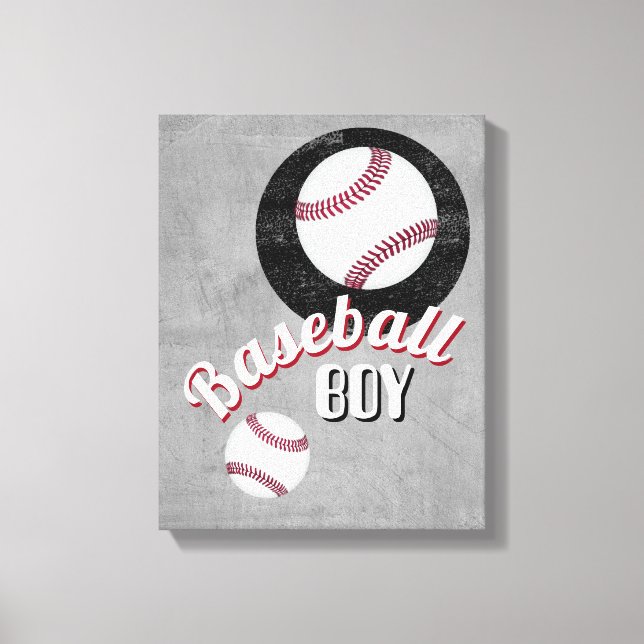 Baseballsportangebot erschüttert grau leinwanddruck (Vorderseite)