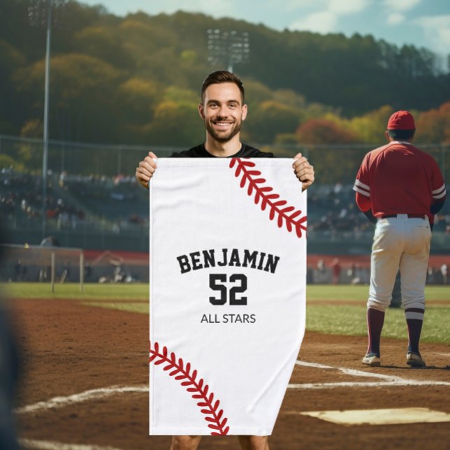 Baseballsporthandtuch, Handtuch mit Krafttrainer (Von Creator hochgeladen)