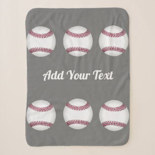 Baseballsportler fügen Ihren Namen oder Text grau  Sherpadecke