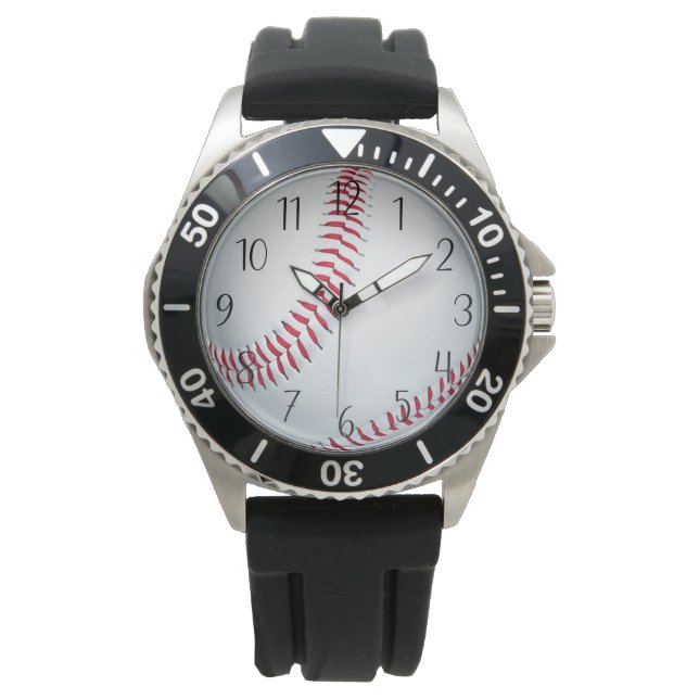 Baseballsportliebhaber Armbanduhr (Vorderseite)