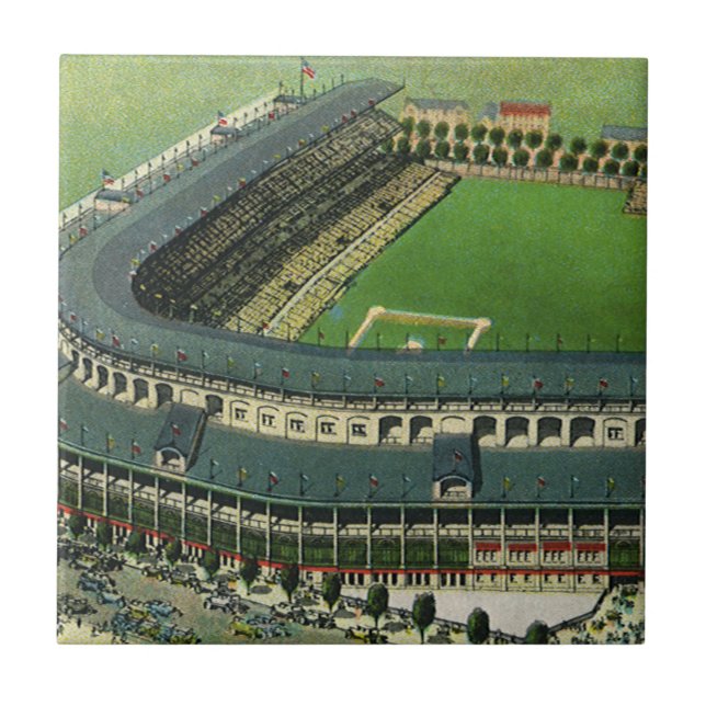 Baseballstadion für Vintage Sportarten, Luftsicht Fliese (Vorderseite)