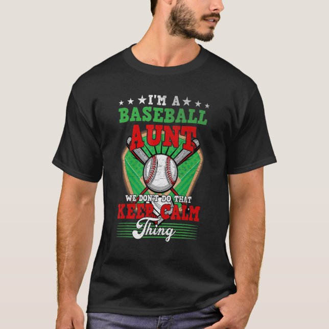 Baseballtante macht das nicht Behaltend Ruhe T-Shirt (Vorderseite)