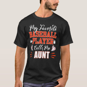 Baseballtasse Mein Lieblings-Baseball-Spieler ruft T-Shirt