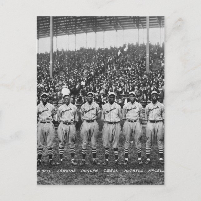 Baseballteam von Kansas City Monarchs Postkarte (Vorderseite)