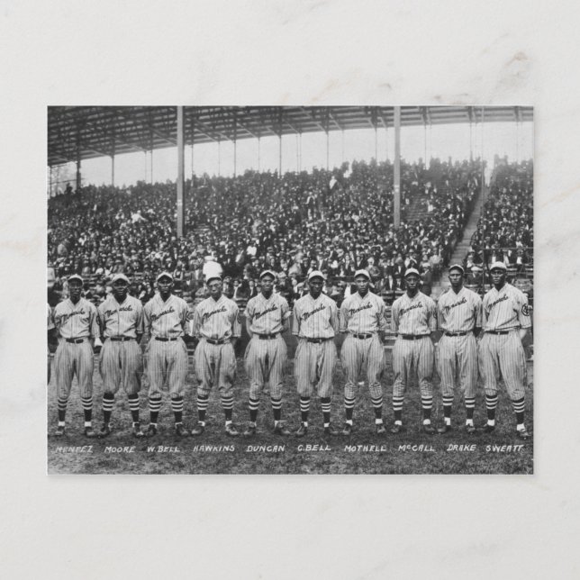 Baseballteam von Kansas City Monarchs Postkarte (Vorderseite)