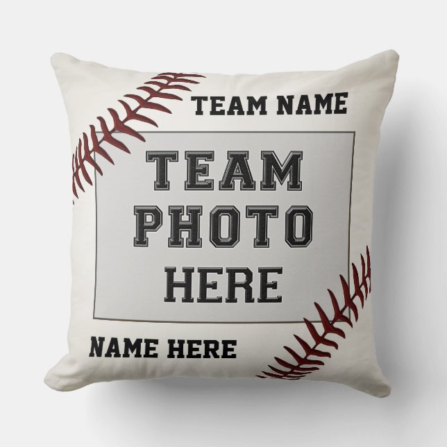 Baseballteams-Bild-Ideen-Geschenk-Züge, Spieler Kissen (Vorderseite)
