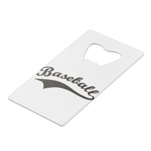 Baseballtext Geldbeutel Flaschenöffner