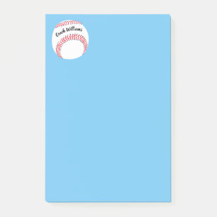 Baseballtrainer addieren Namens4x6 Post-it Klebezettel