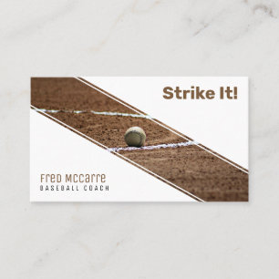 Baseballtrainer   Baseball Field Business Card Visitenkarte