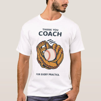 Baseballtrainer Dankeschön-Handschuh und Ball T-Shirt