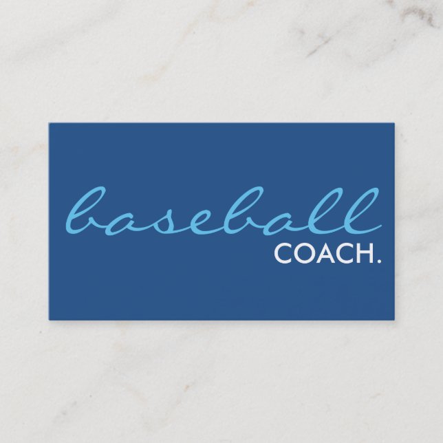 Baseballtrainer. (Farbanpassbar) Visitenkarte (Vorderseite)