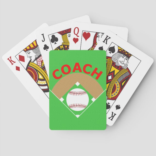 Baseballtrainer-Geschenk-Spielkarte-Plattform Spielkarten (Rückseite)