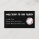 Baseballtrainer-Kontaktkarte Telefonnummerkarte (Vorderseite)