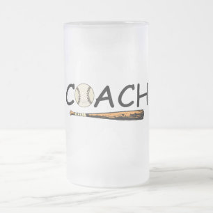 Baseballtrainer Mattglas Bierglas