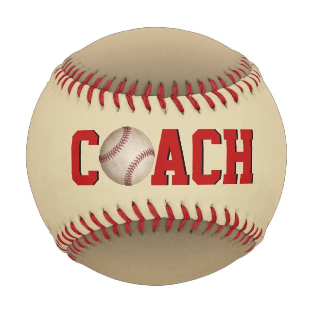 Baseballtrainer mit Ball auf Sepia (Vorderseite)