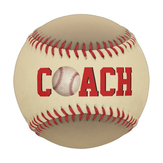 Baseballtrainer mit Ball auf Sepia (Vorderseite)