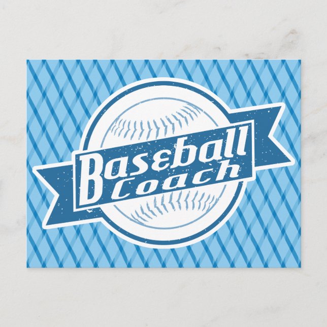 Baseballtrainer Postkarte (Vorderseite)