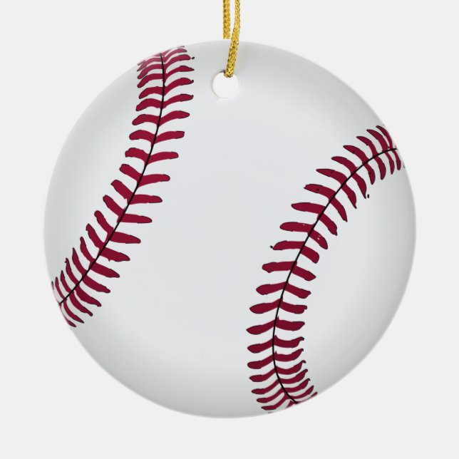 Baseballverzierung Keramik Ornament (Vorne)