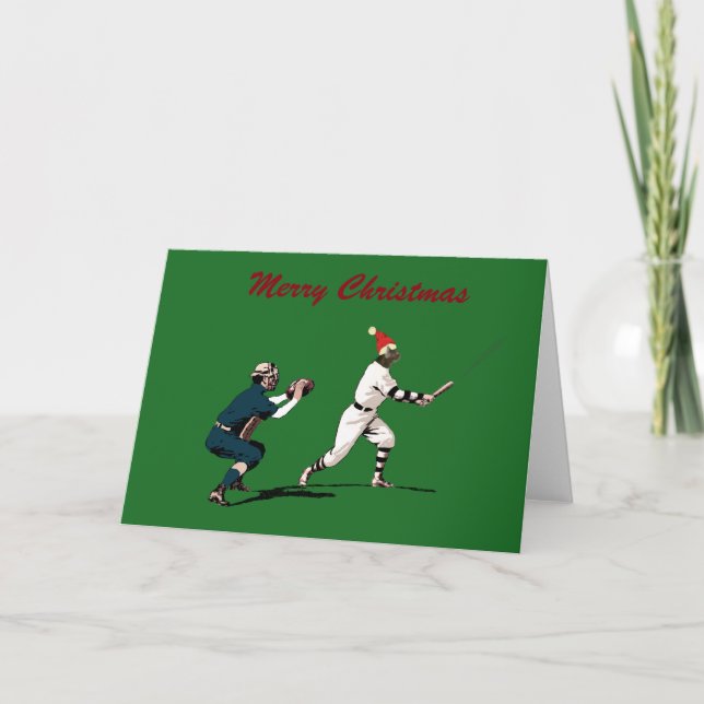 BaseballWeihnachtskarten Feiertagskarte (Vorderseite)