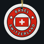 Basel die Schweiz Keramik Ornament<br><div class="desc">Basel die Schweiz</div>