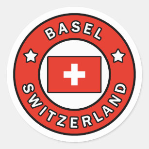 Basel die Schweiz Runder Aufkleber