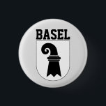 Basel, SCHWEIZ Button<br><div class="desc">Wappen der Stadt Basel,  Schweiz.</div>