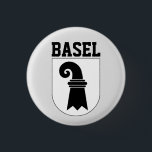 Basel, SCHWEIZ Button<br><div class="desc">Wappen der Stadt Basel,  Schweiz.</div>