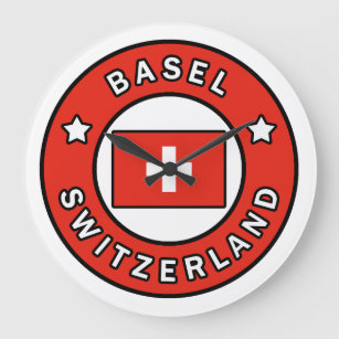 Basel Schweiz Große Wanduhr