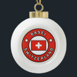 Basel Schweiz Keramik Kugel-Ornament<br><div class="desc">Basel Schweiz</div>