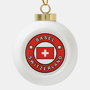 Basel Schweiz Keramik Kugel-Ornament
