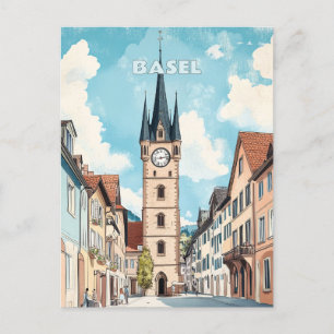 Basel Schweiz Reise Postkarte