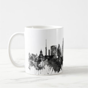 Basel Schweiz Skyline BW Kaffeetasse