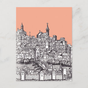 Basel Stadt im Nordwesten der Schweiz Postkarte