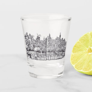 Basel Stadt im Nordwesten der Schweiz Schnapsglas