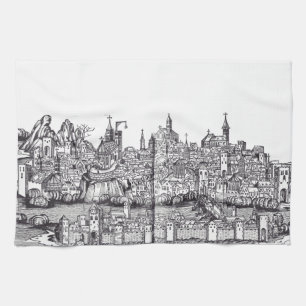 Basel Stadt in der Nordwestschweiz Geschirrtuch