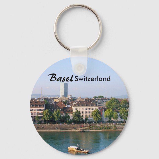 Basel Stadt in der Schweiz Souvenir Schlüsselanhän Schlüsselanhänger (Vorderseite)