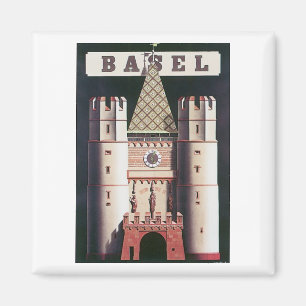 Basel Vintage-Reiseposter Magnet