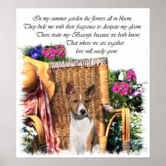 Basenji Art Geschenke Print Poster (Vorne)