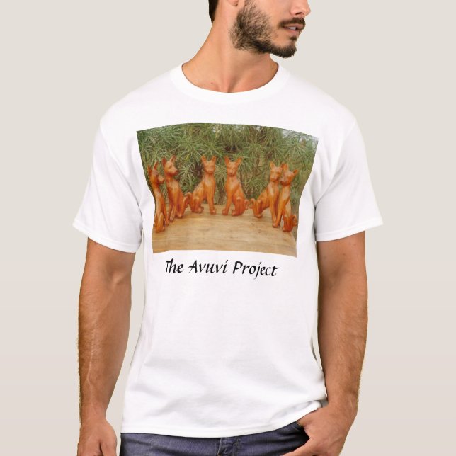 Basenji Carvings T-Shirt (Vorderseite)