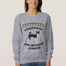 Basenji Christmas Dog Hugging