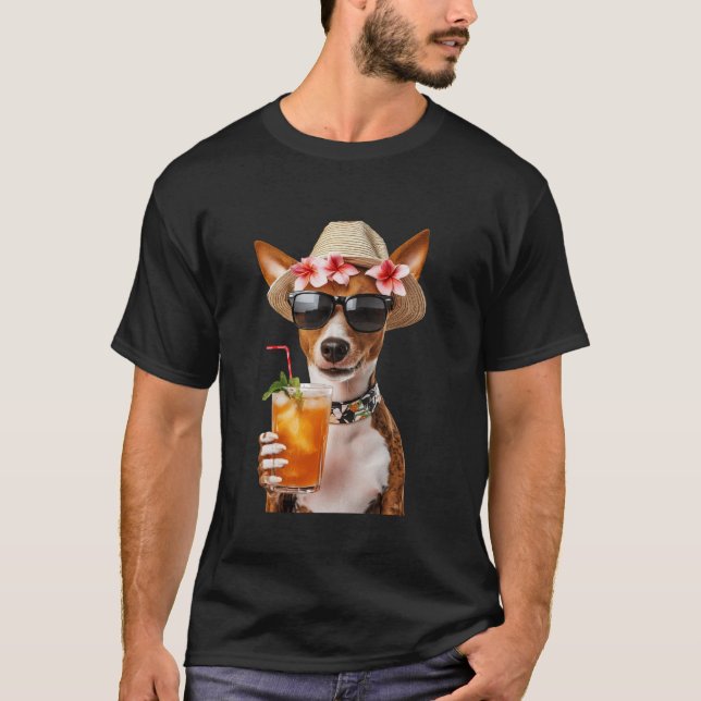 Basenji-Cocktail T-Shirt (Vorderseite)