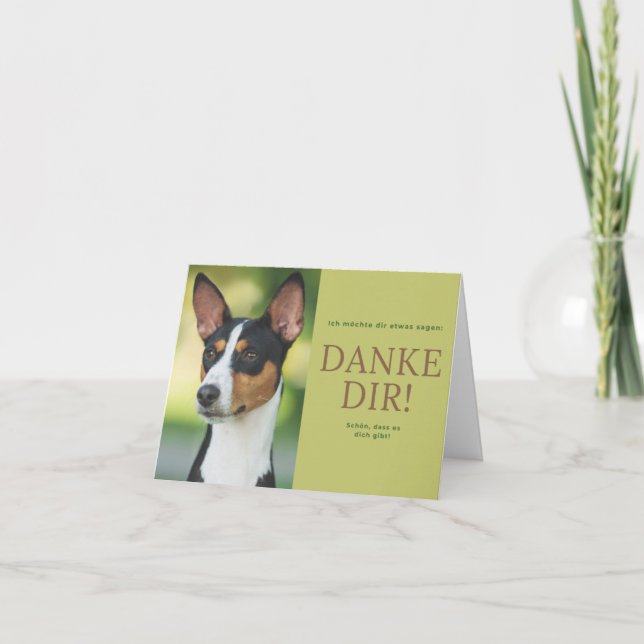 Basenji Dankeskarte (Vorderseite)