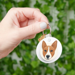 Basenji Dog 3D Inspiriert Schlüsselanhänger