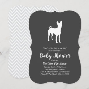 Basenji Dog Babydusche neutral Einladung