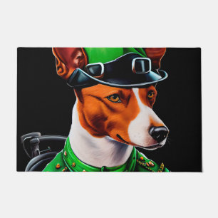 Basenji Dog Fahrrad St. Patrick's Day Fußmatte